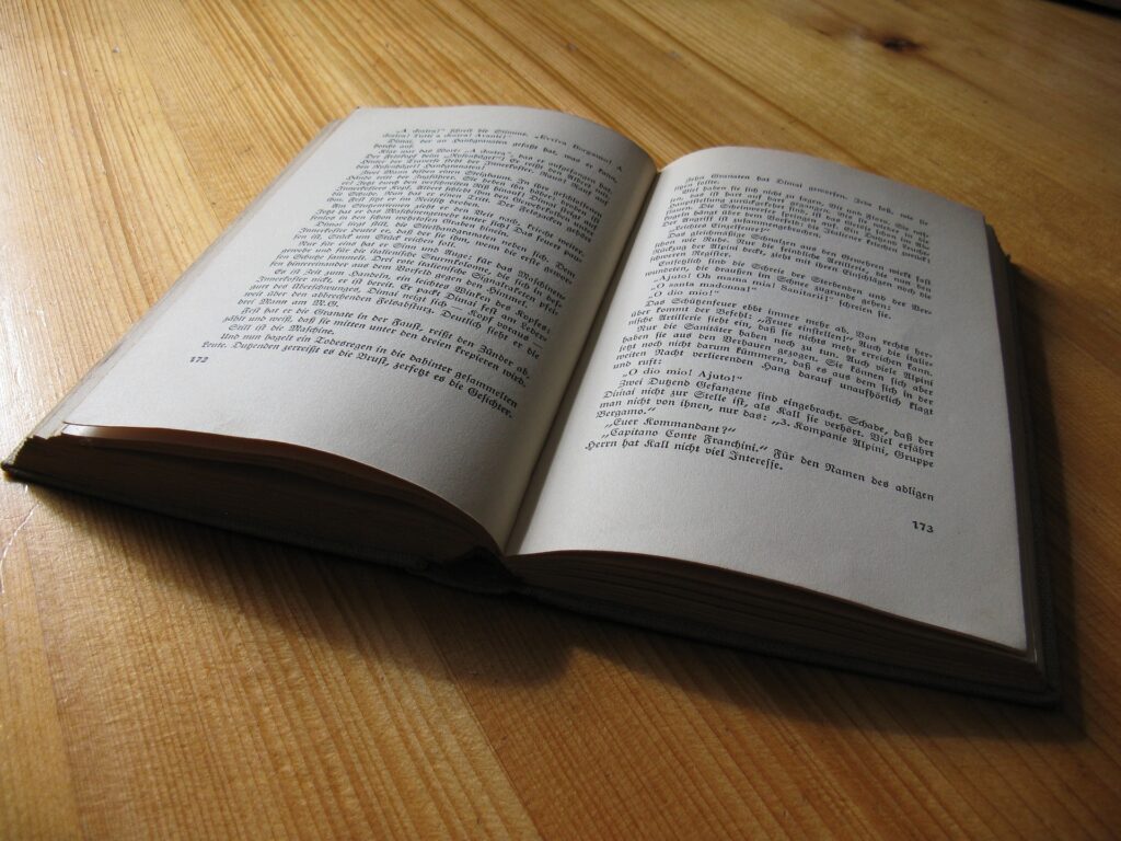 Picture of an open book.